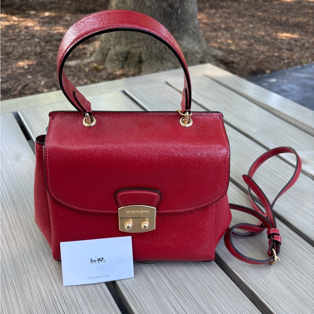 Brand New Michael Kors Red Leather Satchel Bag